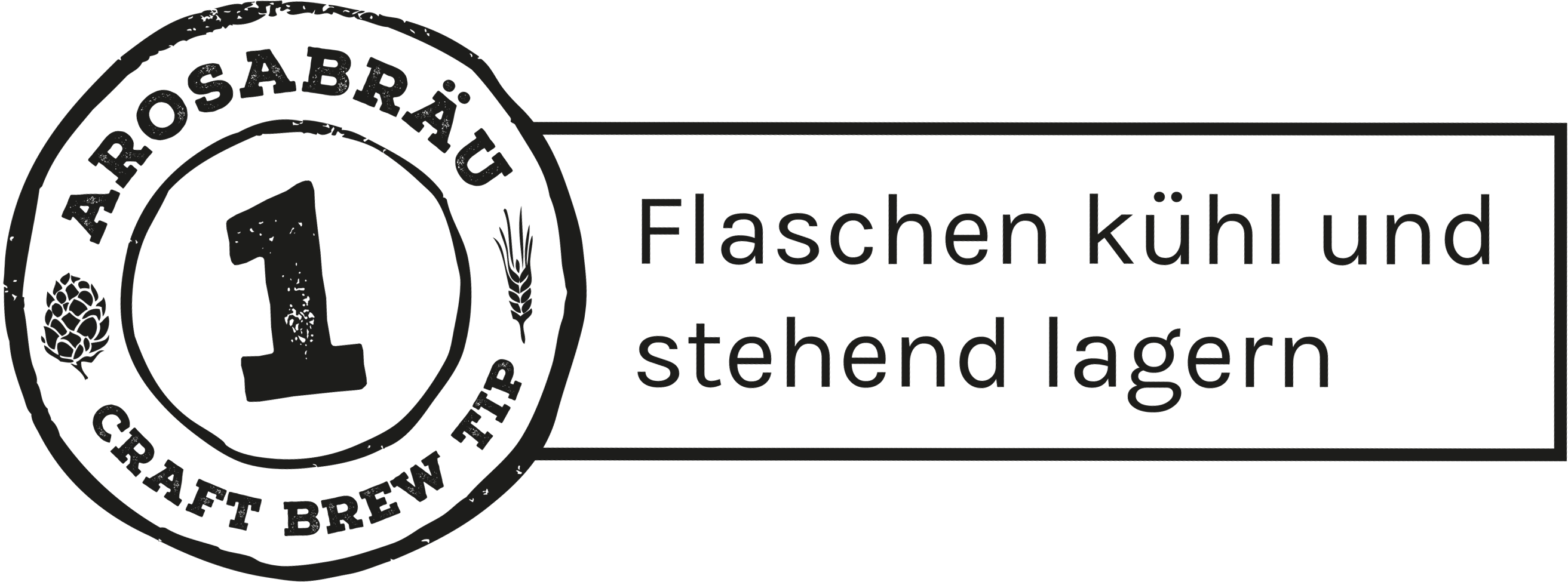 Arosabräu Craft Brew Tip 1 - Flasche kühl und stehend lagern